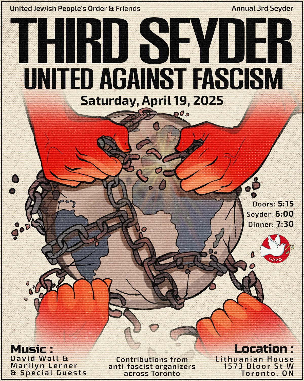 United Jewish People’s Order Presents Third Seyder: United Against Fascism 